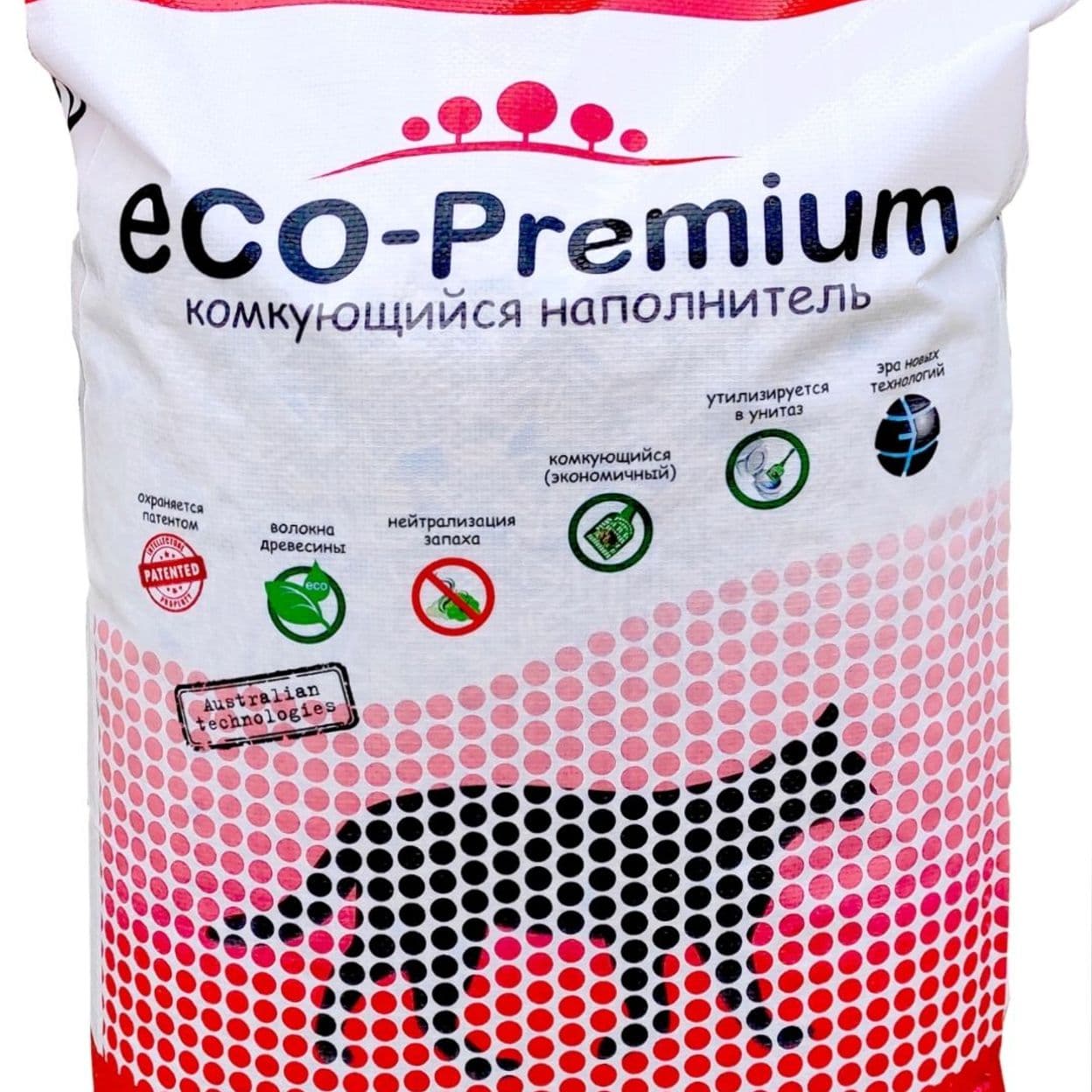Купить Наполнитель Комкующийся древесный ECO-Premium без запаха с