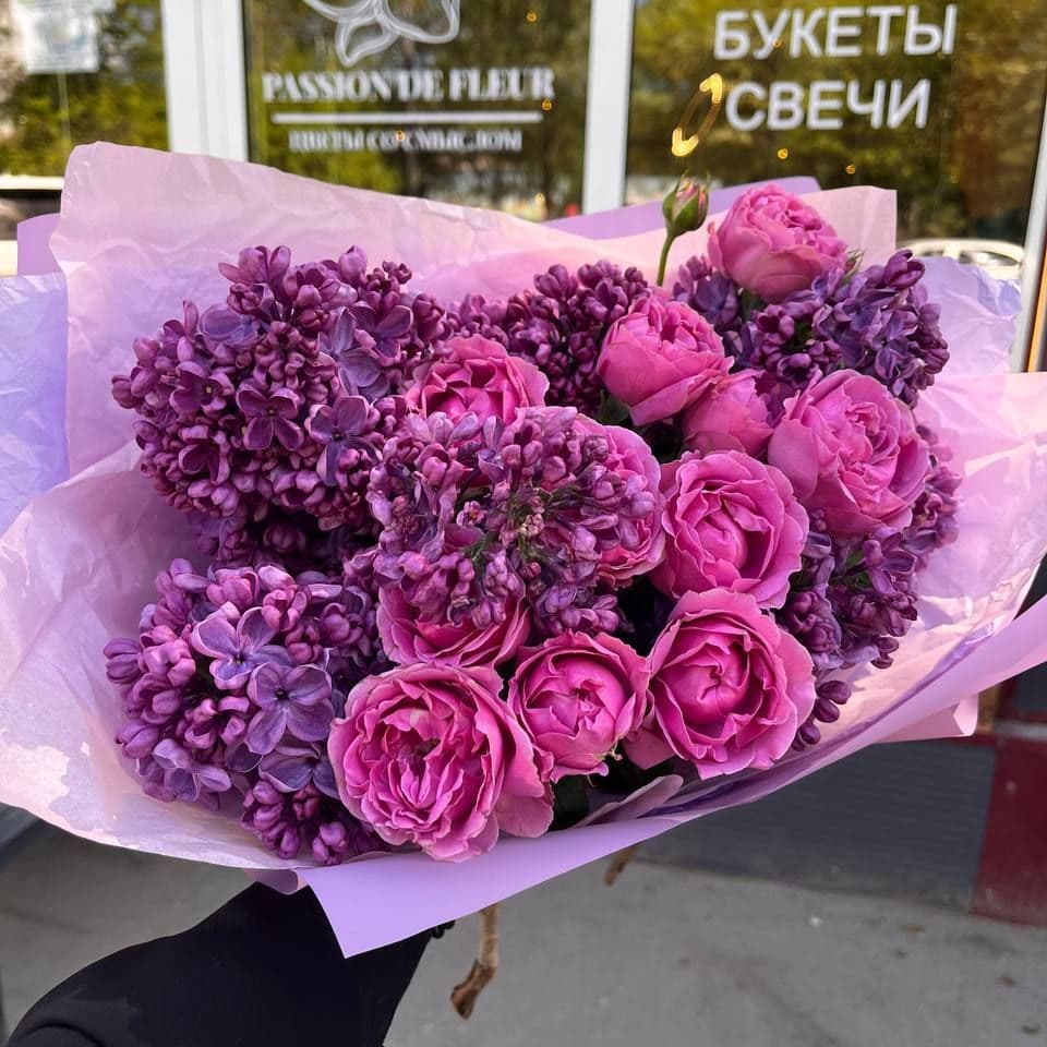 Купить Букет BLUEBERRY с Сиренью (Сезонный)