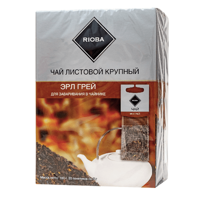 Купить RIOBA ЧАЙ ЧЕРНЫЙ ДЛЯ ЗАВАРИВАНИЯ В ЧАЙНИКЕ ЭРЛ ГРЕЙ 20 ШТ. X 5 Г. доставка продуктов Тюмень . доставка продуктов в Тюмени . доставка фруктов Тю