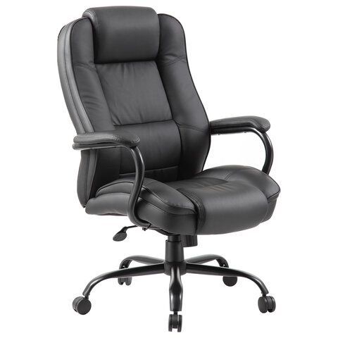 Купить Кресло офисное BRABIX PREMIUM "Heavy Duty HD-002", усиленное, НАГРУЗКА до 200 кг, экокожа. Артикул 531829