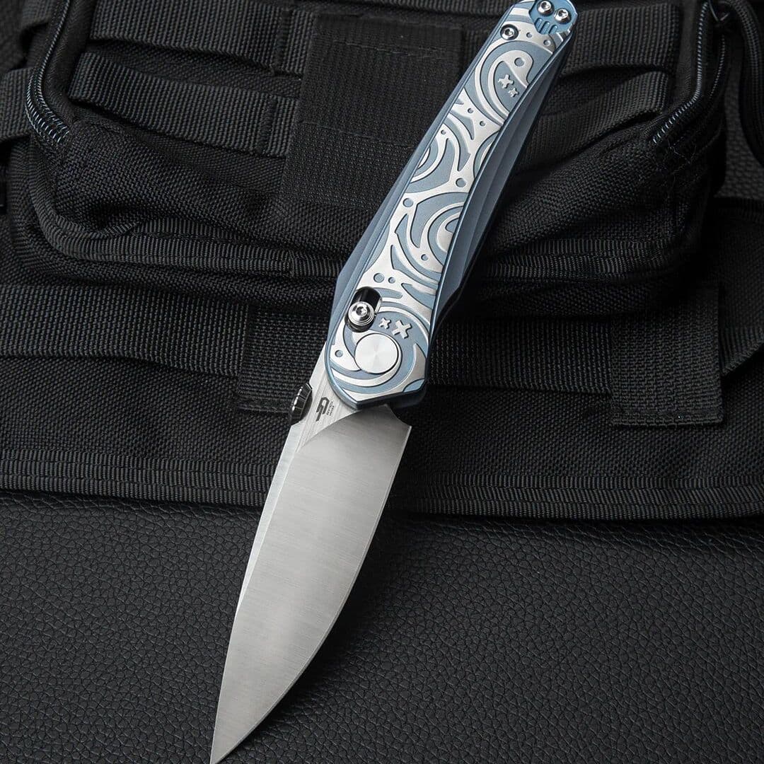 Купить Складной нож BESTECH MOTHUS BT2206A Titanium Handle: 3.47" M390 Blade