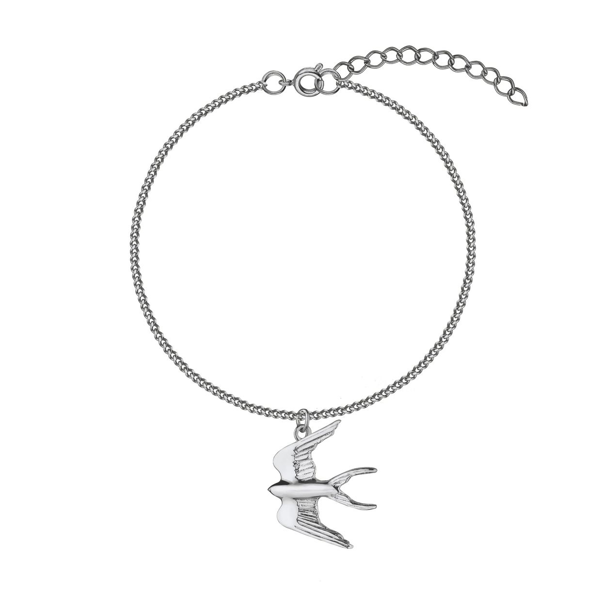 Купить MY SWALLOWS 2.0 Браслет с подвесом маленькой ласточки, платинирование
