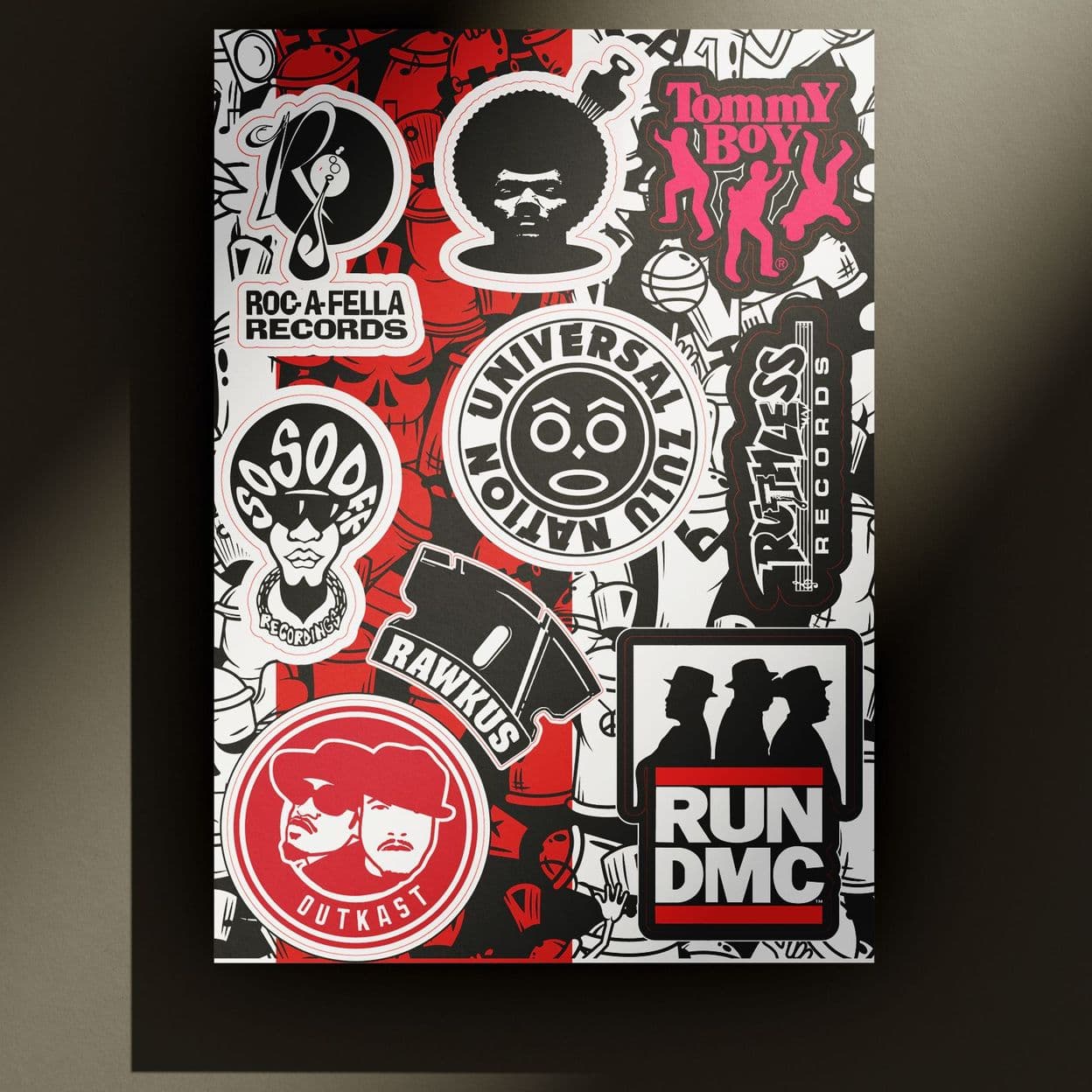 Купить Набор стикеров HIP HOP Stickerpack - наклейки посвященные хип хоп музыке