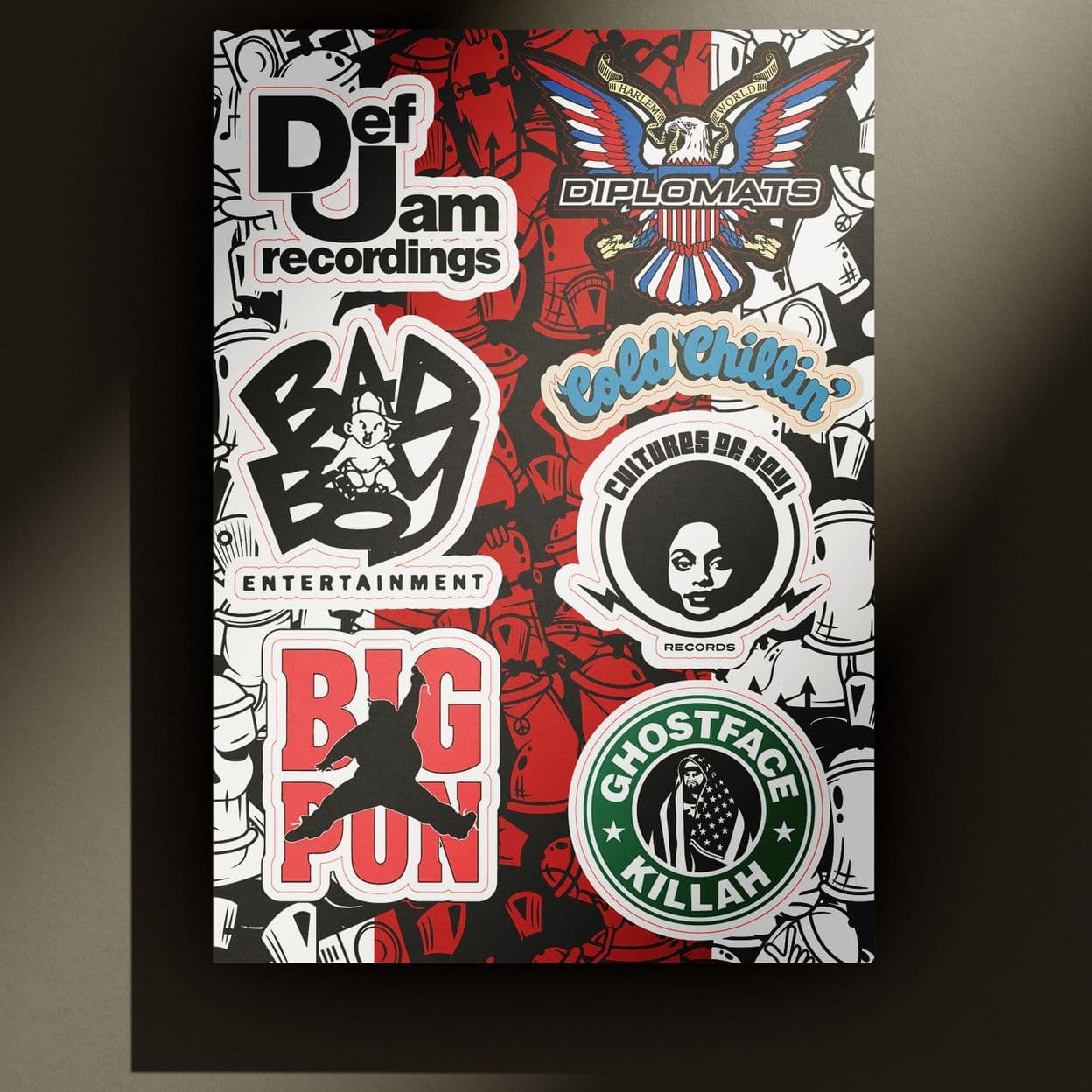 Купить Набор стикеров HIP HOP Stickerpack - наклейки посвященные хип хоп музыке