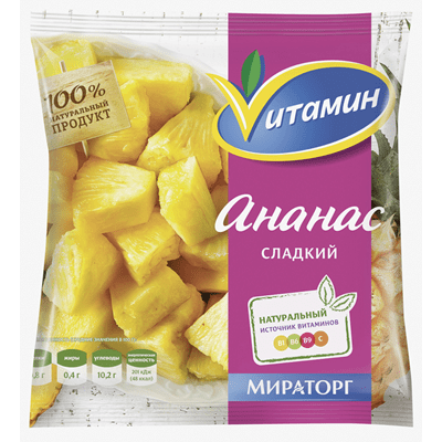 Купить АНАНАС VИТАМИН ЗАМОРОЖЕННЫЙ 300 Г . доставка продуктов тюмень . доставка продуктов в тюмени . доставка фруктов тюмень . доставка фруктов в тюме