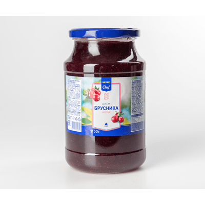 Купить ДЖЕМ METRO CHEF БРУСНИКА 1150 Г. с доставкой на дом . Доставка продуктов Тюмень , доставка продуктов в Тюмени , dostavka-produktov-tyumen , dos