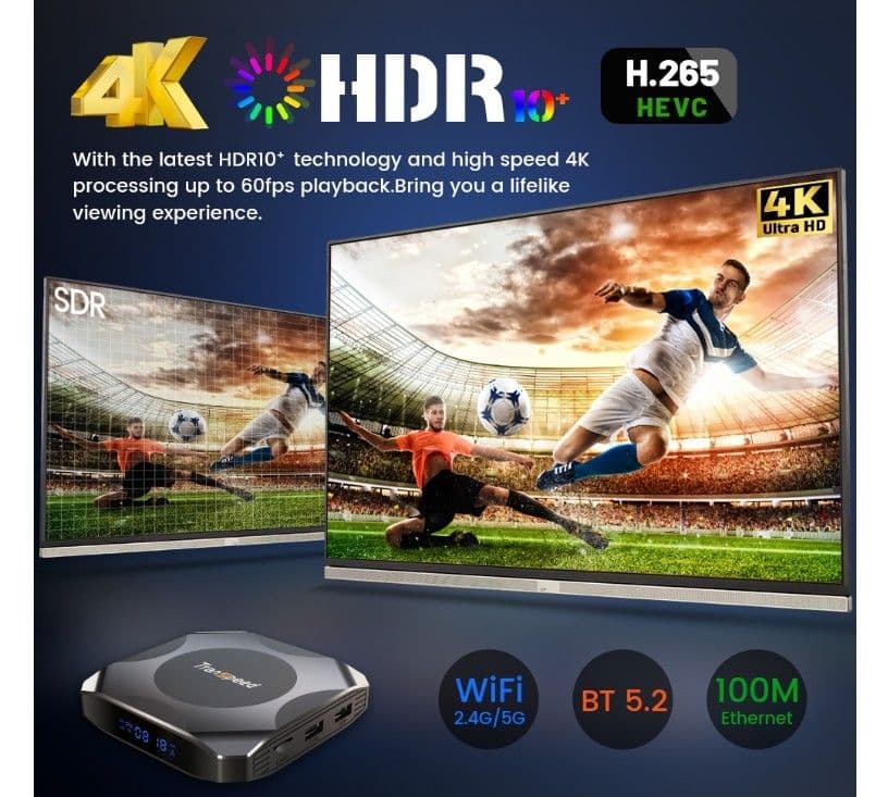 Купить ТВ-приставка Transpeed Amlogic S905X4 Android 11 4K 8K 3D