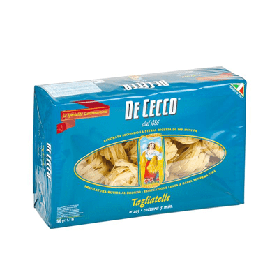 Купить МАКАРОННЫЕ ИЗДЕЛИЯ DE CECCO TAGLIATELLE NO.203 ТАЛЬЯТЕЛЛЕ 500 Г. доставка продуктов Тюмень . доставка продуктов в Тюмени . доставка фруктов Тюм
