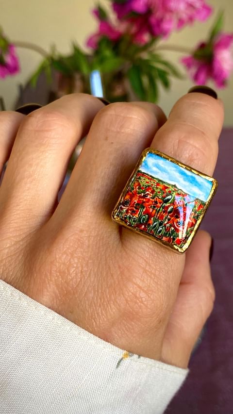 Купить Кольцо Маки