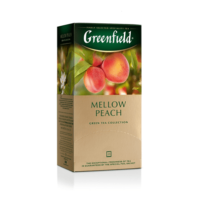 Купить GREENFIELD ЧАЙ ЗЕЛЕНЫЙ С АРОМАТОМ ПЕРСИКА И ЦЕДРОЙ МАНДАРИНА PEACH MELLOW 25 ШТ. Х 1,8 Г. Х 10 ШТ. доставка продуктов Тюмень . доставка продукт