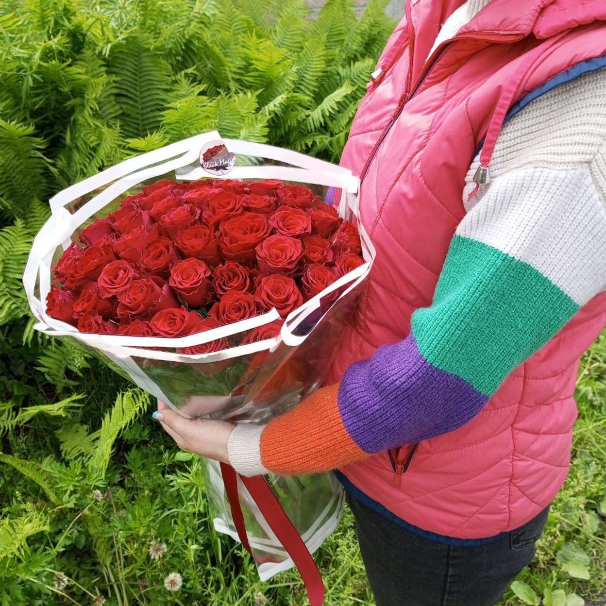 Купить Мадам рэд (кения) роза 40 см. - 51 шт.