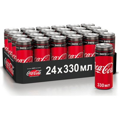 Купить COCA-COLA ZERO НАПИТОК ГАЗИРОВАННЫЙ БЕЗАЛКОГОЛЬНЫЙ БЕЗ КАЛОРИЙ 0,33 Л. Х 24 ШТ. доставка продуктов тюмень . доставка продуктов в тюмени . доста