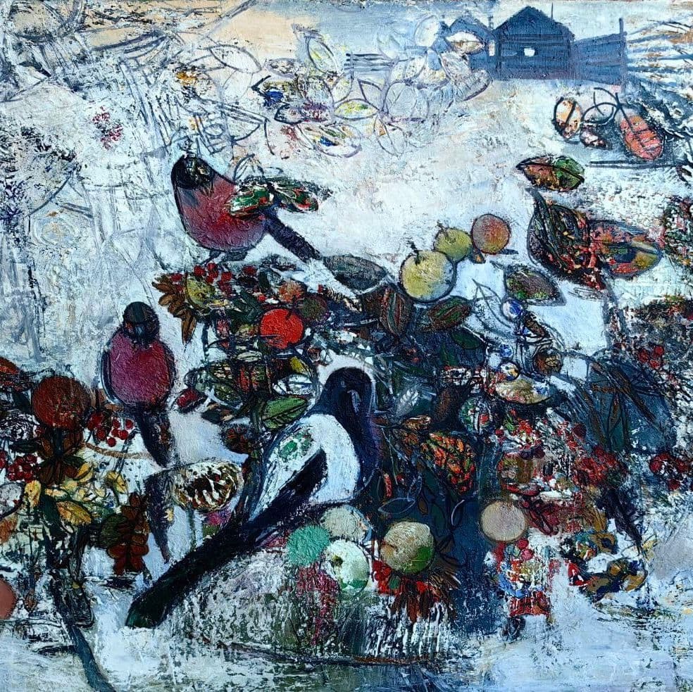 Купить Зима, птицы