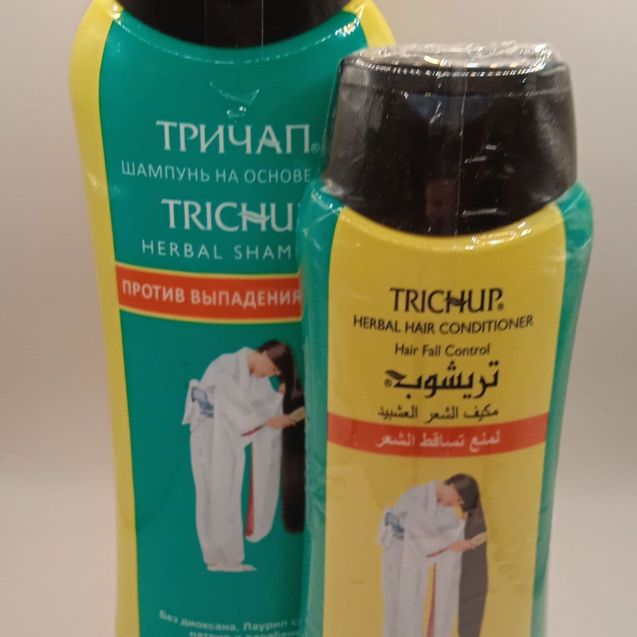 Купить Набор Trichup Шампунь с экстрактами трав Против выпадения волос 400 и 200 мл (Hair Fall Control + Кондиционер против выпадения волос 200 мл