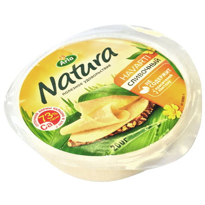 Купить СЫР ПОЛУТВЕРДЫЙ NATURA СЛИВОЧНЫЙ 200 Г. с доставкой на дом . Доставка продуктов Тюмень , доставка продуктов в Тюмени , dostavka-produktov-tyume