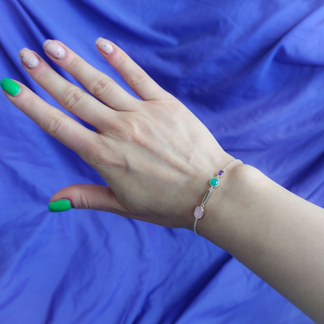 Купить Браслет Tous Color мишка 3 камня Акция