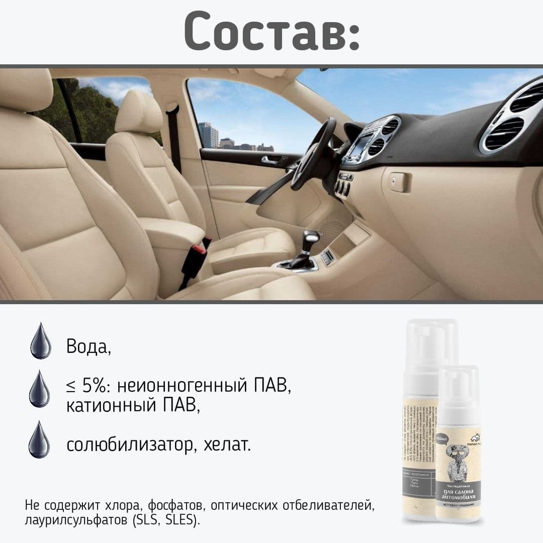 Купить Чистящая пена для салона автомобиля "ПАПА СЛОН"