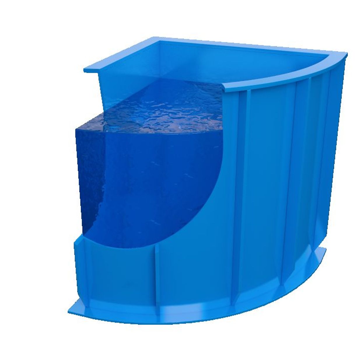 Купить Купель - бассейн PLASTANK - ПЛАСТАНК угловая для бани и сауны