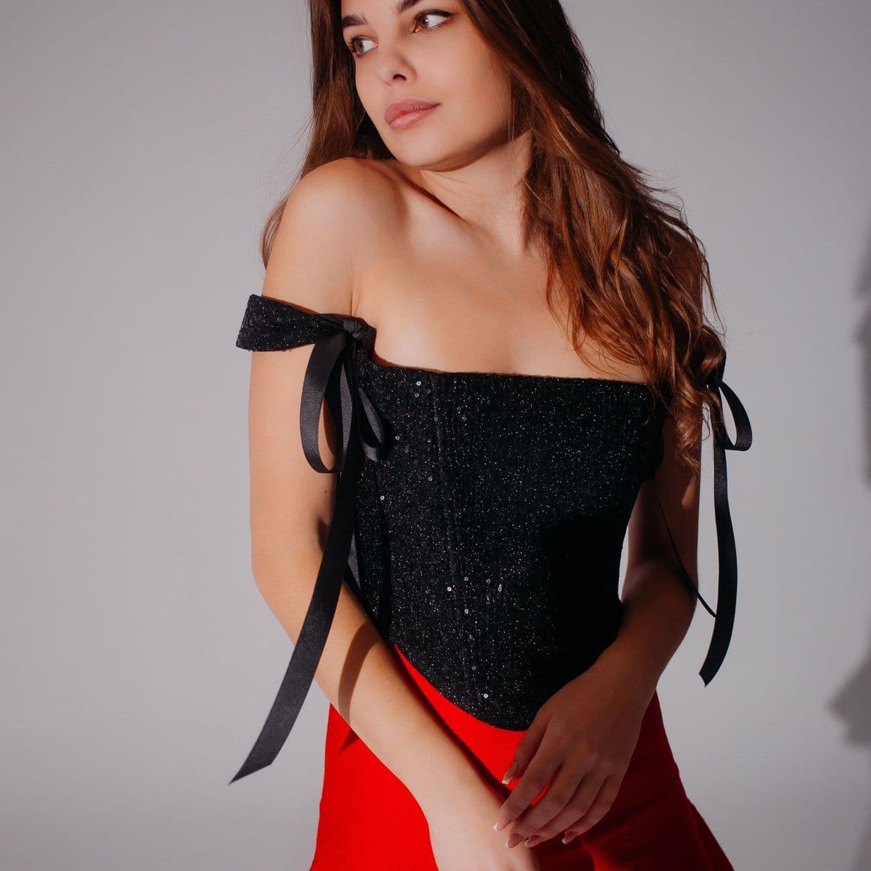 Купить Корсет Paietki black
