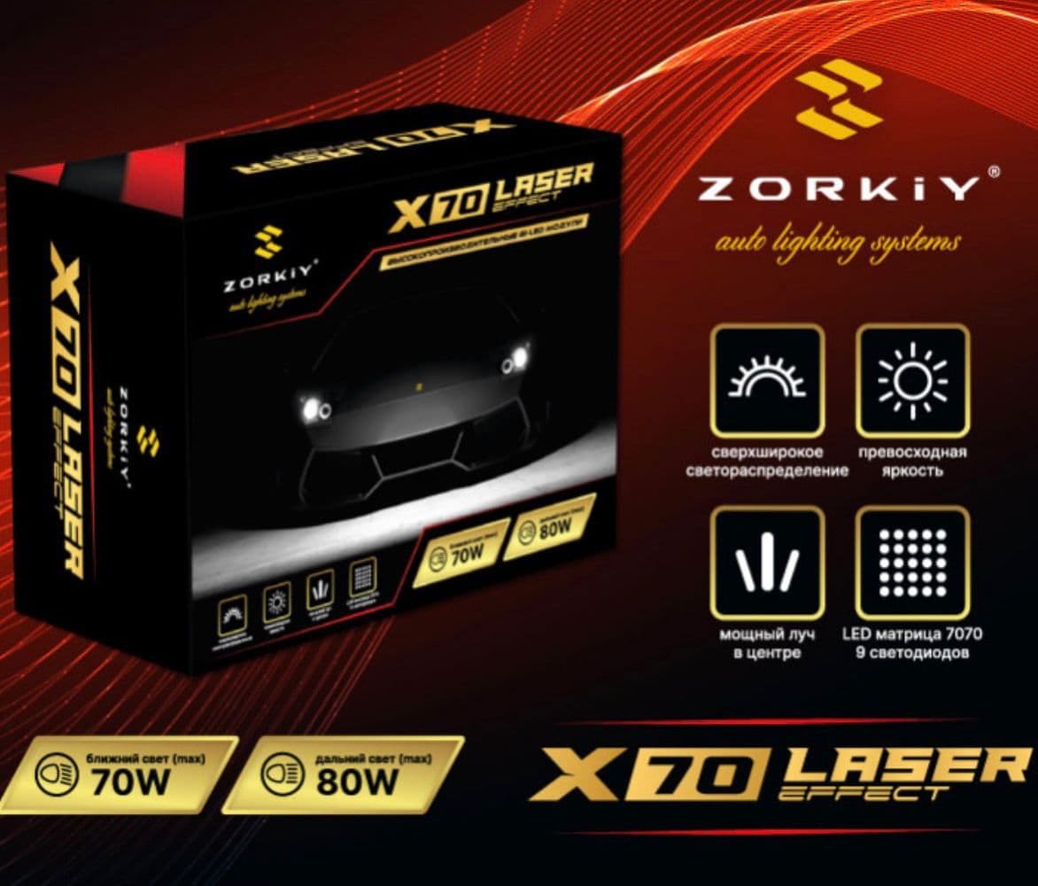 Купить ZORKiY X70 Laser Effect BI-LED - 5000K