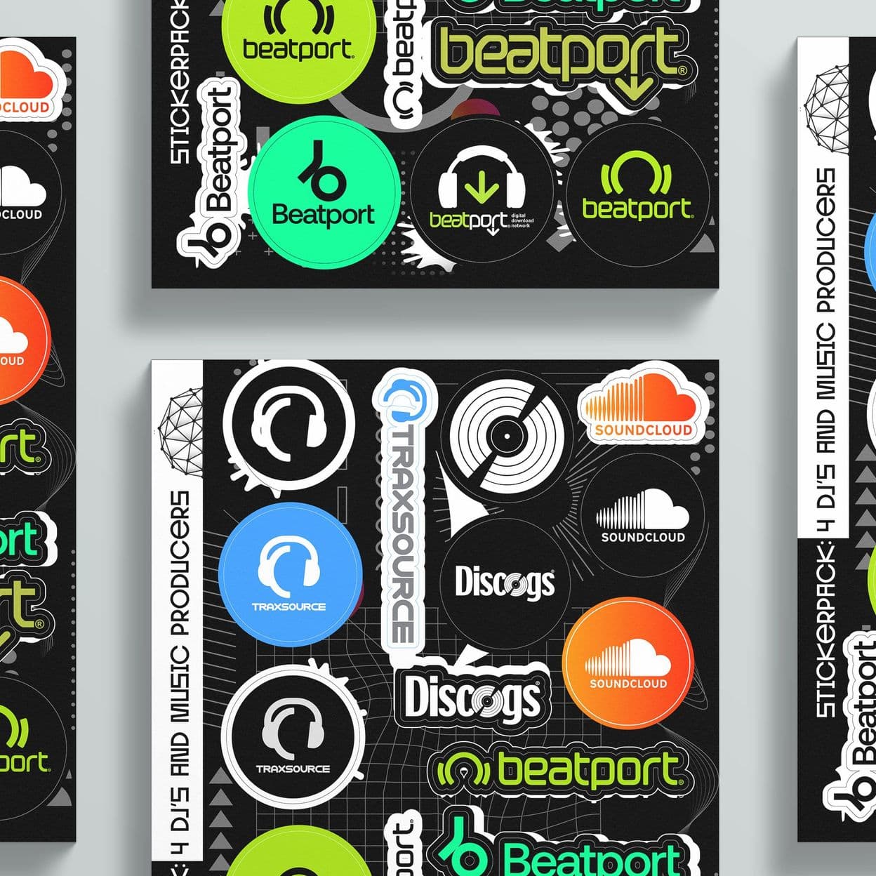 Купить Набор стикеров MUSIC STORES Stickerpack - наклейки посвященные музыкальным хранилищам