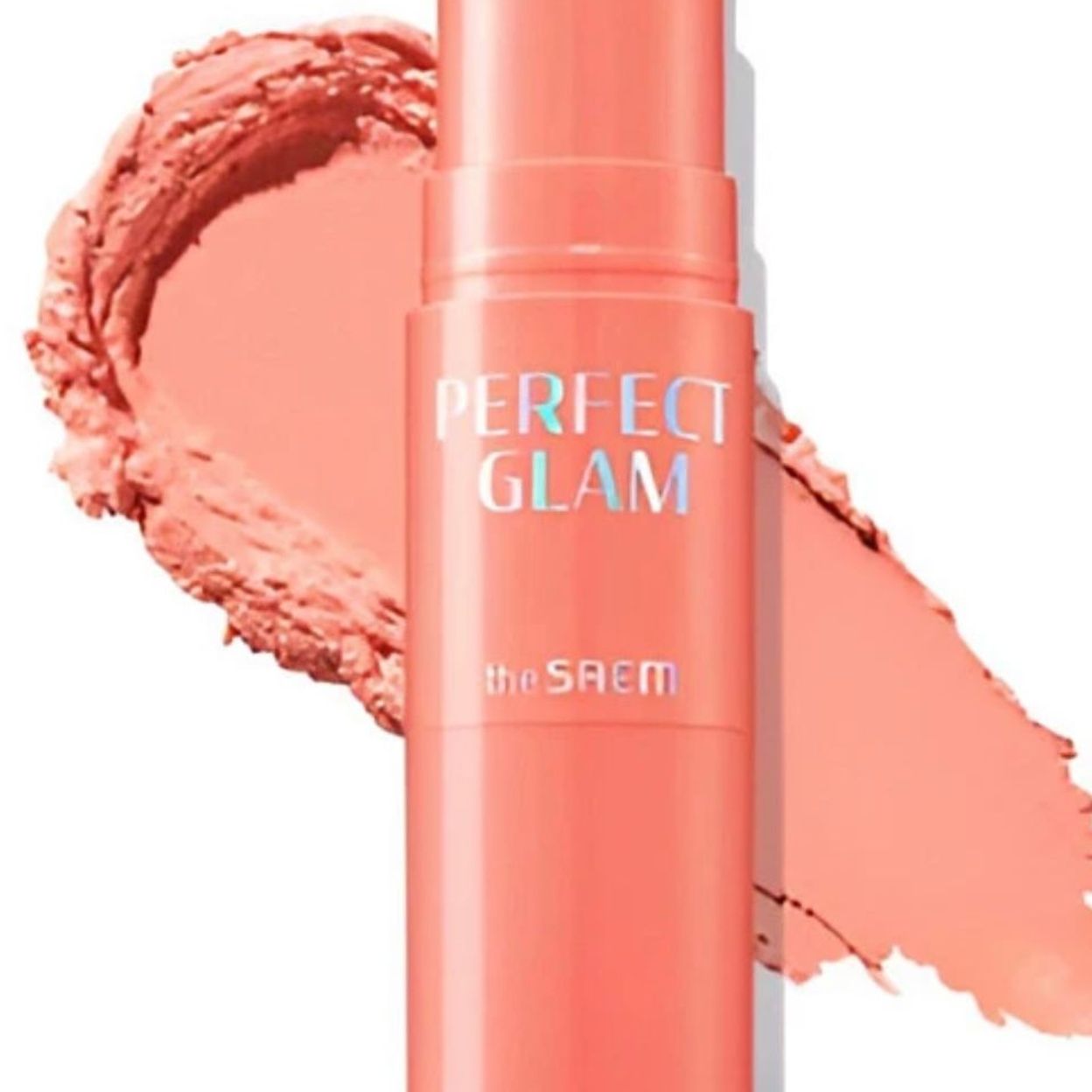 Купить The Saem Румяна в формате стика 6 г Perfect Glam Stick Blusher, оттенок CR01 Apricot Milk