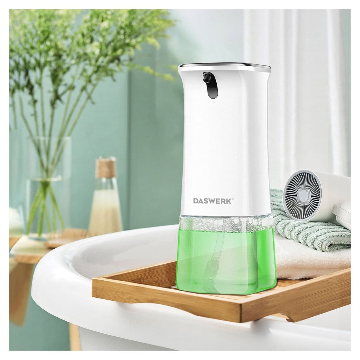 Купить Сенсорный бесконтактный дозатор для жидкого МЫЛА-ПЕНЫ, 350 мл, DASWERK