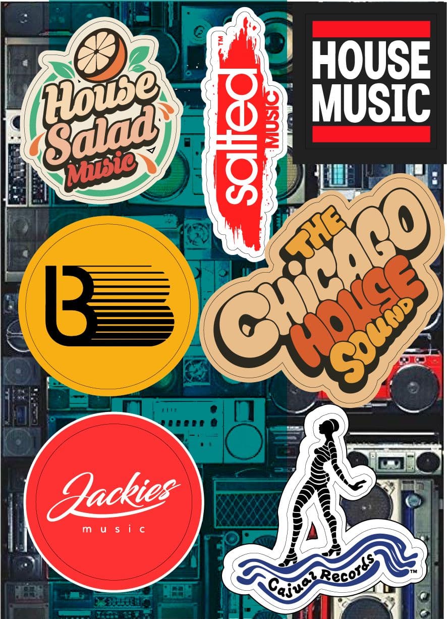 Купить Набор стикеров HOUSE Stickerpack - наклейки посвященные хаус музыке