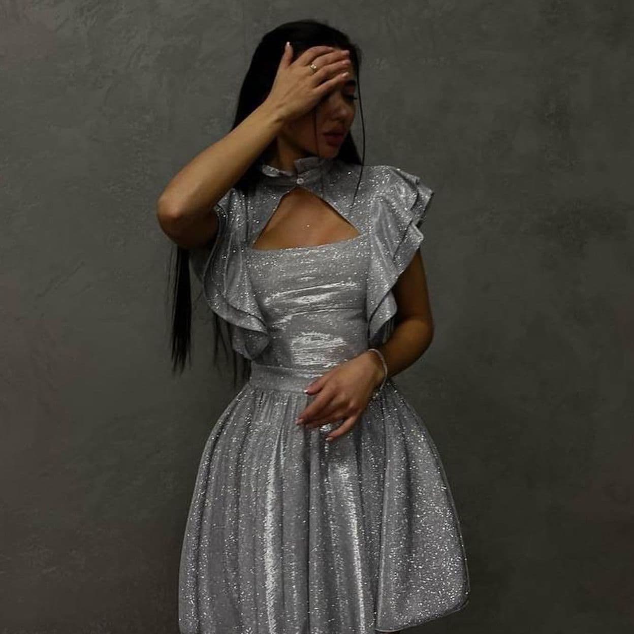 Купить Платье мини из сверкающей ткани