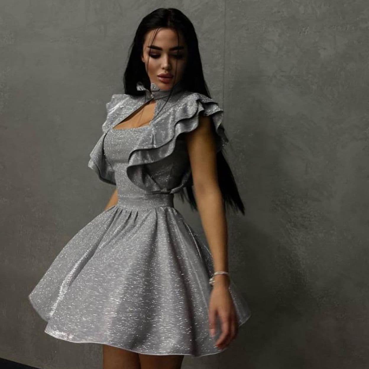 Купить Платье мини из сверкающей ткани