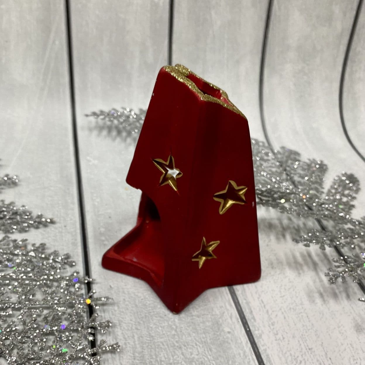Купить Подсвечник новогодний "Красный домик" для гирлянды и свечей