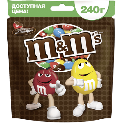 Купить M&M'S ДРАЖЕ С МОЛОЧНЫМ ШОКОЛАДОМ 240 Г. Х 6 ШТ. доставка продуктов Тюмень . доставка продуктов в Тюмени . доставка фруктов Тюмень . доставка фр
