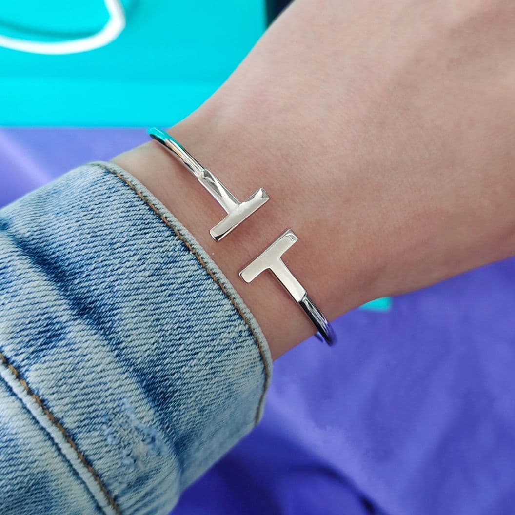 Купить Tiffany браслет тиффани T серебряный