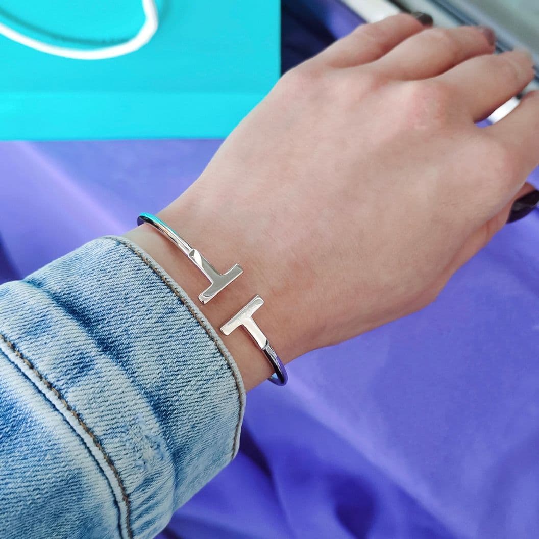 Купить Tiffany браслет тиффани T серебряный