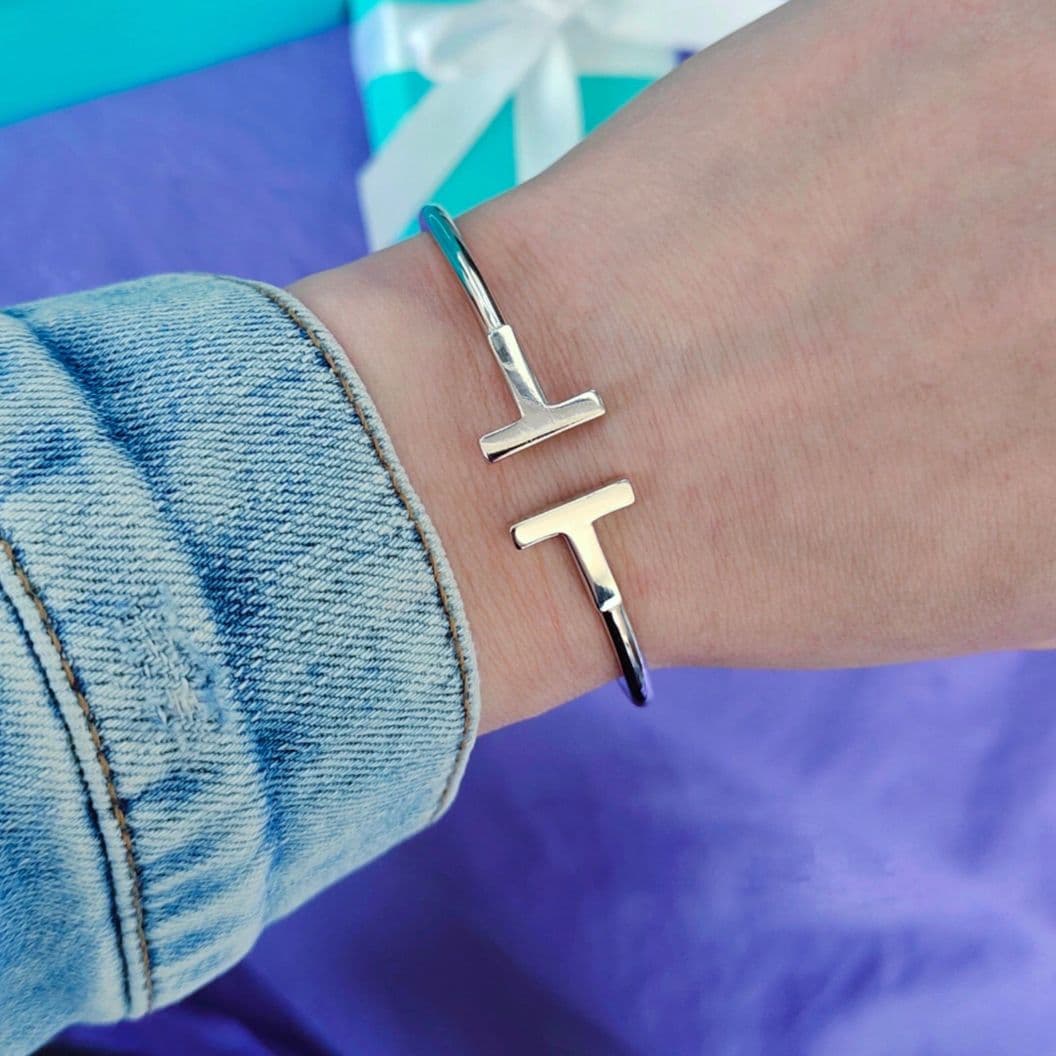Купить Tiffany браслет тиффани T серебряный