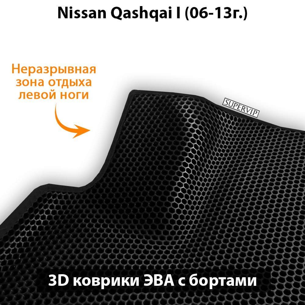 Купить Автоковрики ЭВА с бортами для Nissan Qashqai I
