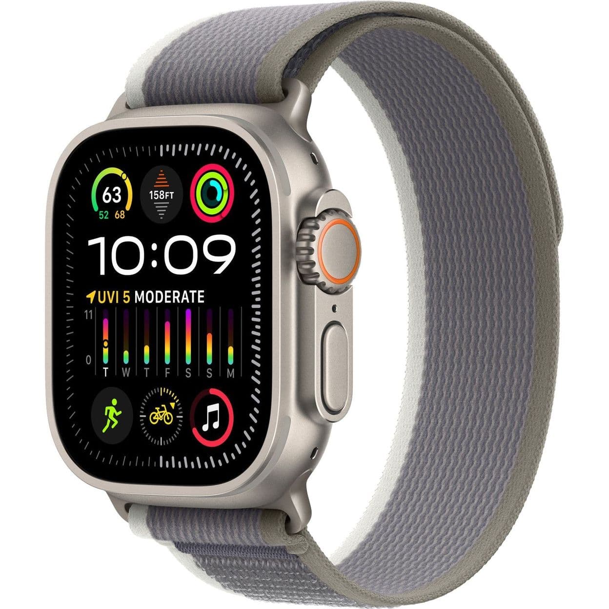 Купить Apple Watch Ultra 2 49mm Titanium с ремешком Trail Green/Gray