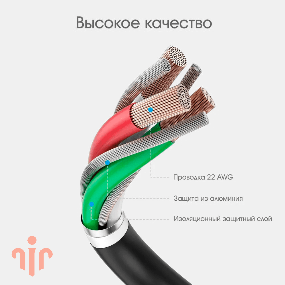 Купить Провод USB-C на Lightning 20W - быстрая зарядка