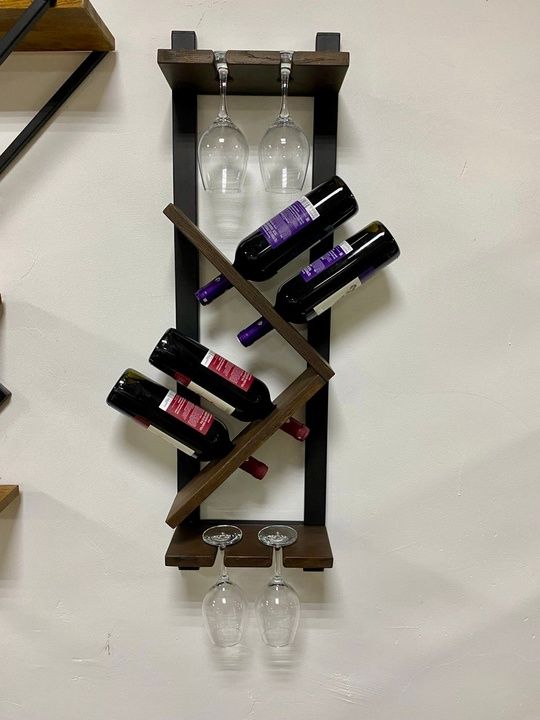 Купить Бар для бутылок и бокалов. Винная полка.