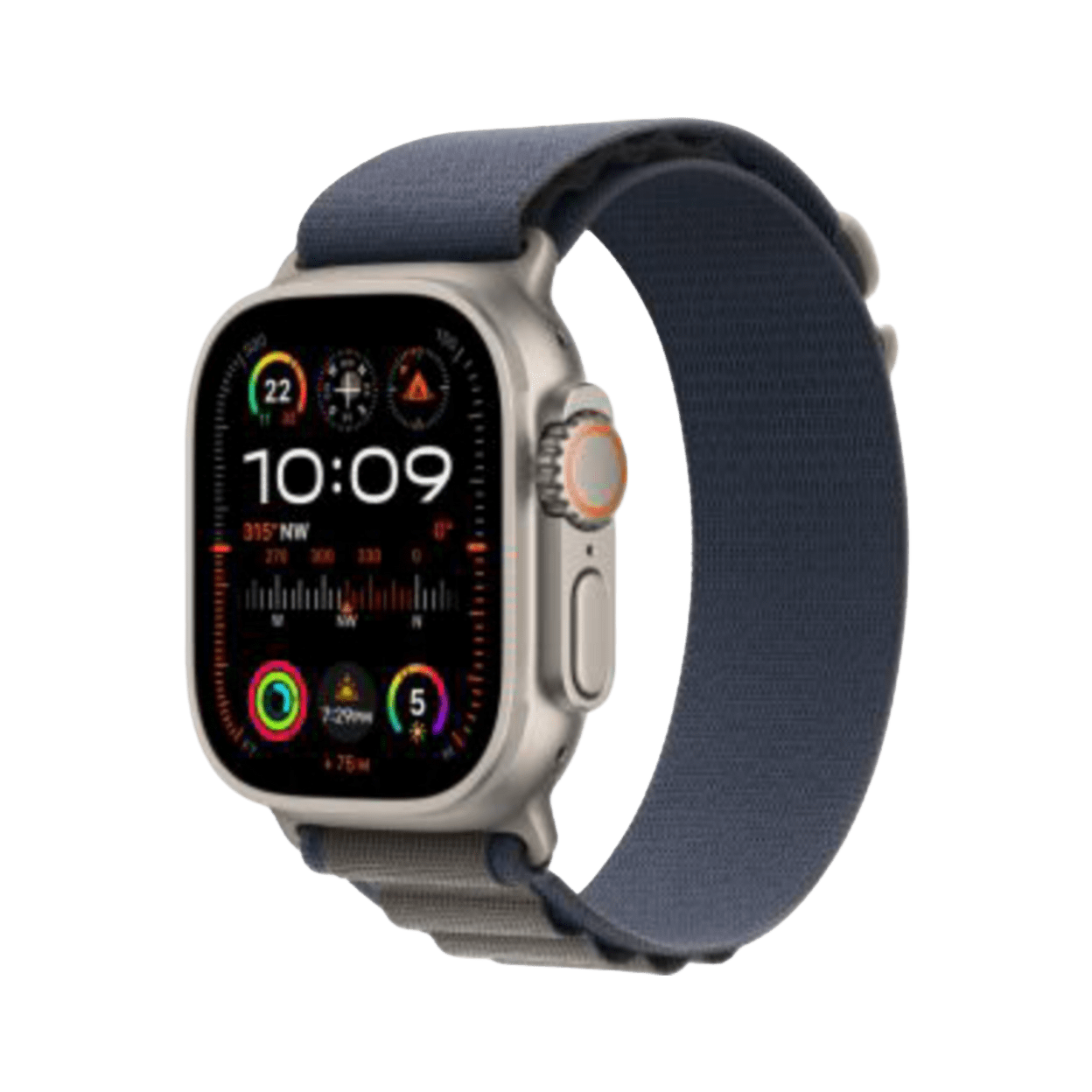 Купить Apple Watch Ultra 2 49 мм Titanium Case, титановый/синий Alpine Loop (2023)