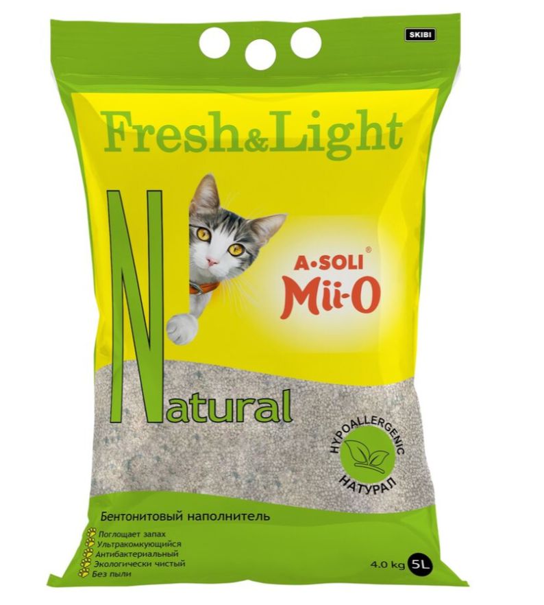 Купить A-Soli А-Соли FRESH LIGHT Natural, безаллергенный наполнитель комкующийся с ручкой 5л 4кг