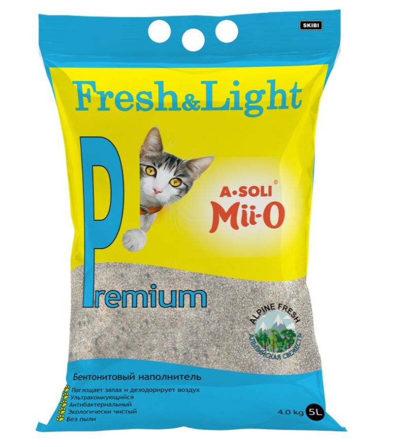 Купить A-Soli А-Соли FRESH LIGHT Natural, безаллергенный наполнитель комкующийся с ручкой 5л 4кг