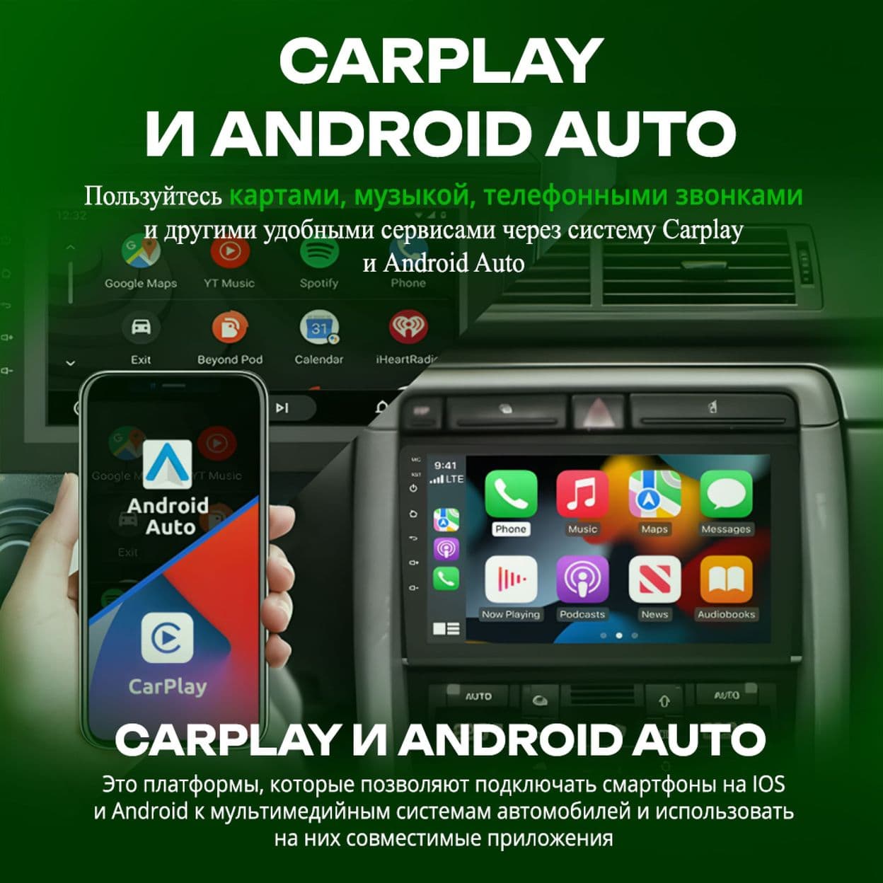 Купить Магнитола для автомобиля с экраном 9дюймов 2din android