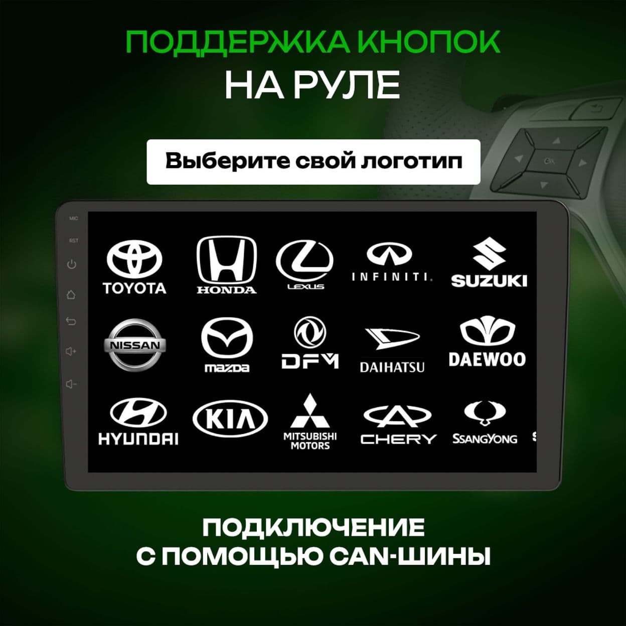 Купить Магнитола для автомобиля с экраном 9дюймов 2din android