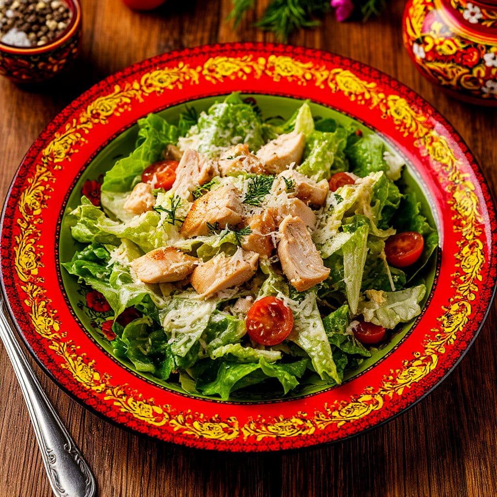 Купить Салат цезарь с курицей
