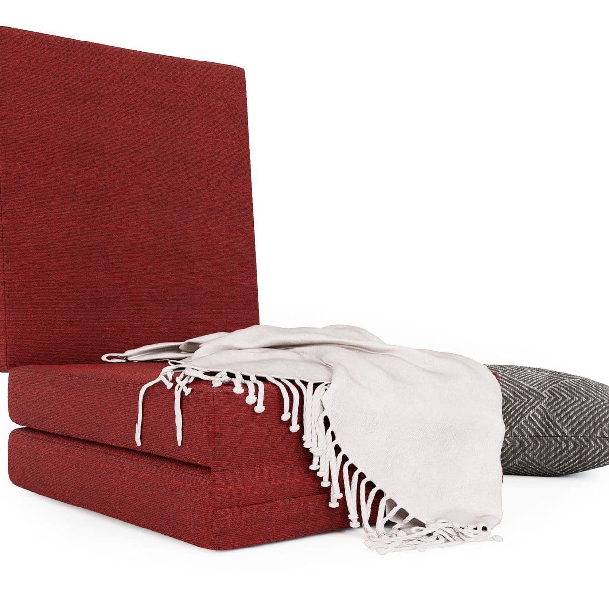 Купить Пуф трансформер Шаг Бордовый (На заказ)