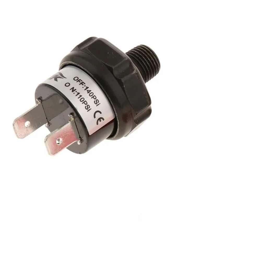 Купить Датчик (реле) давления 1/8" NPT 110-140psi 7,5-9,5 бар(7,5 атм. открытие, 9,5 атм. закрытие)