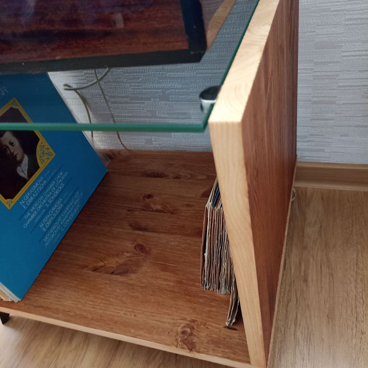 Купить Консоль для винила дерево mid-century modern