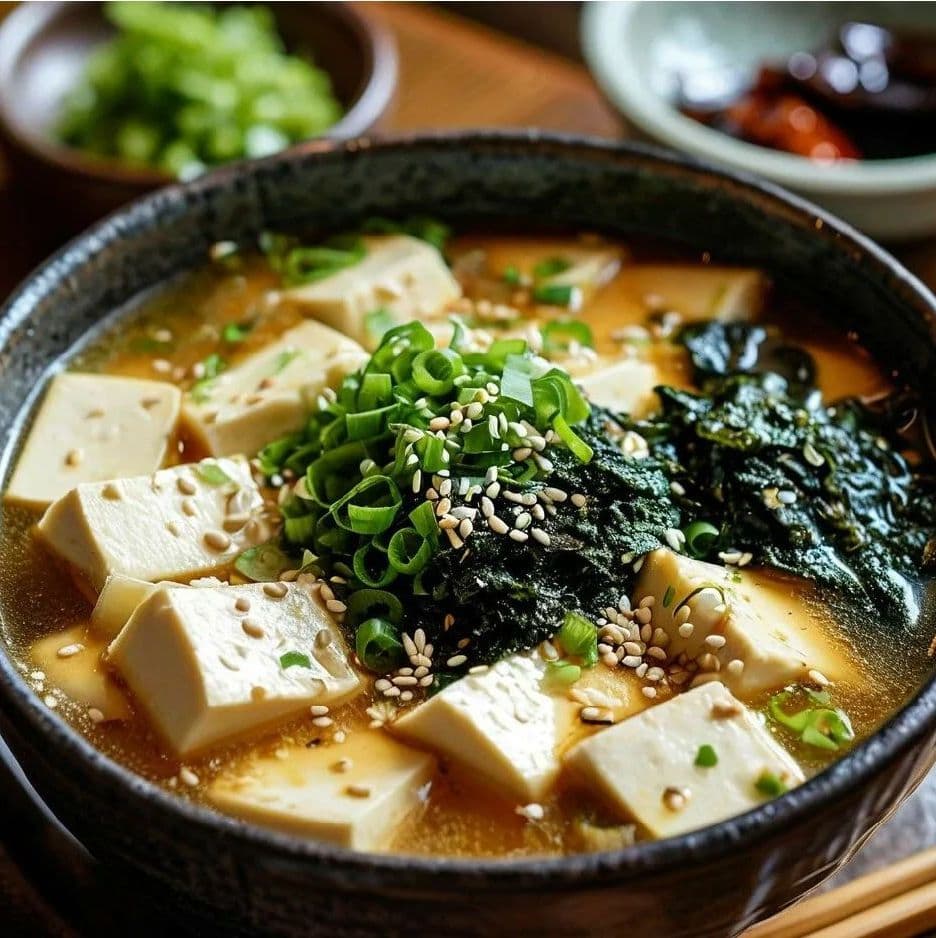 Купить Мисо суп с тофу и водорослями вакаме🪸🧀🍲