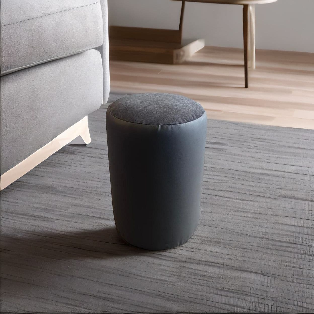 Купить Серый пуф